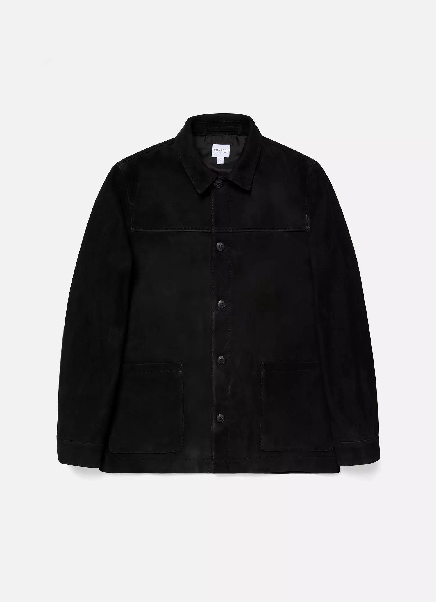 Men's Suede Twin Pocket Jacket in Black