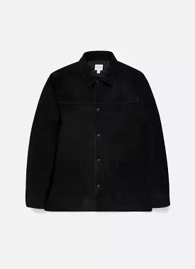 Men's Suede Twin Pocket Jacket in Black