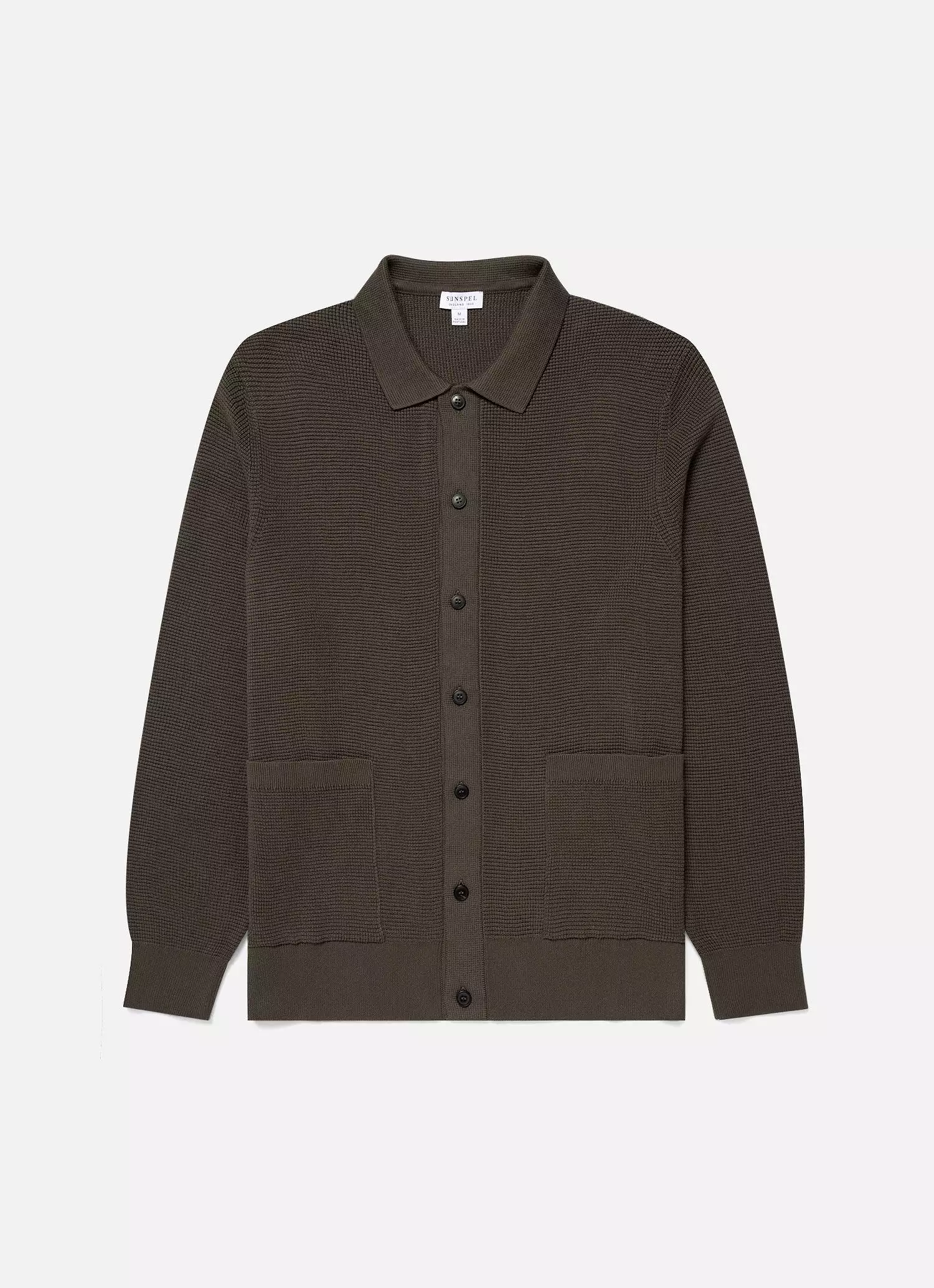 Men's Waffle Stitch Jacket in Khaki