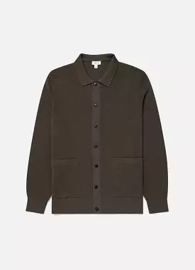 Men's Waffle Stitch Jacket in Khaki