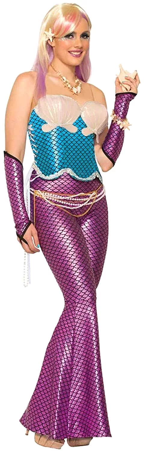 Mermaid Corset  Blue Costume  One Size Women's Standard