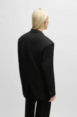 Modern-fit all-gender jacket in stretch fabric