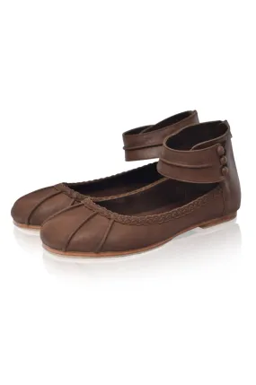 Muse Ballet Flat in Dark Brown