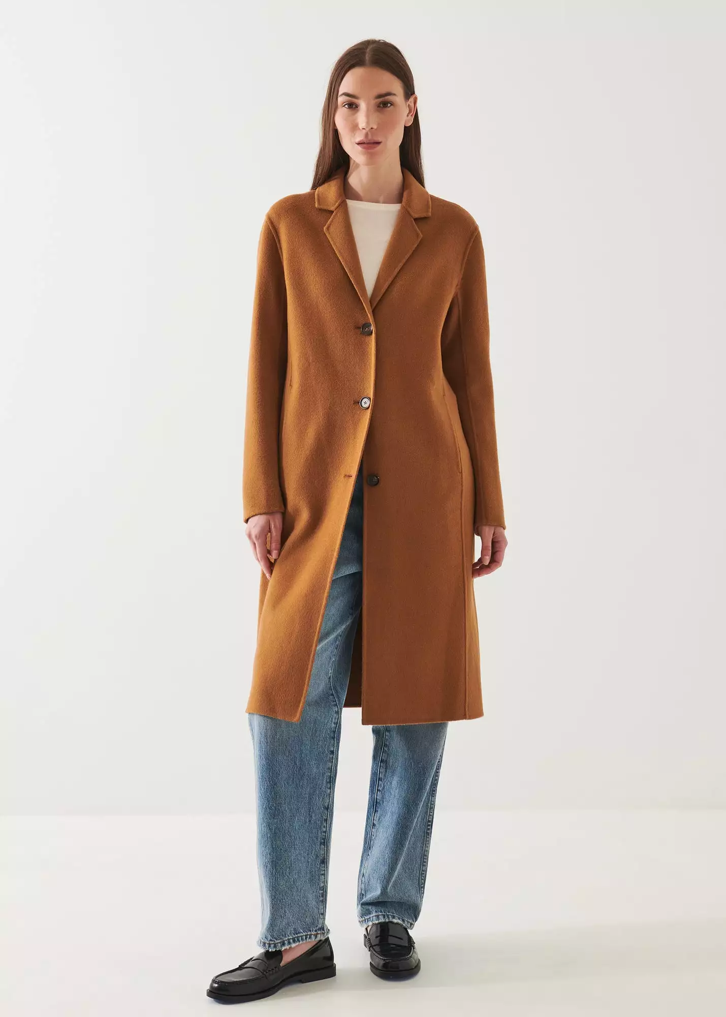 OVERSIZED SINGLE BREASTED WOOL COAT