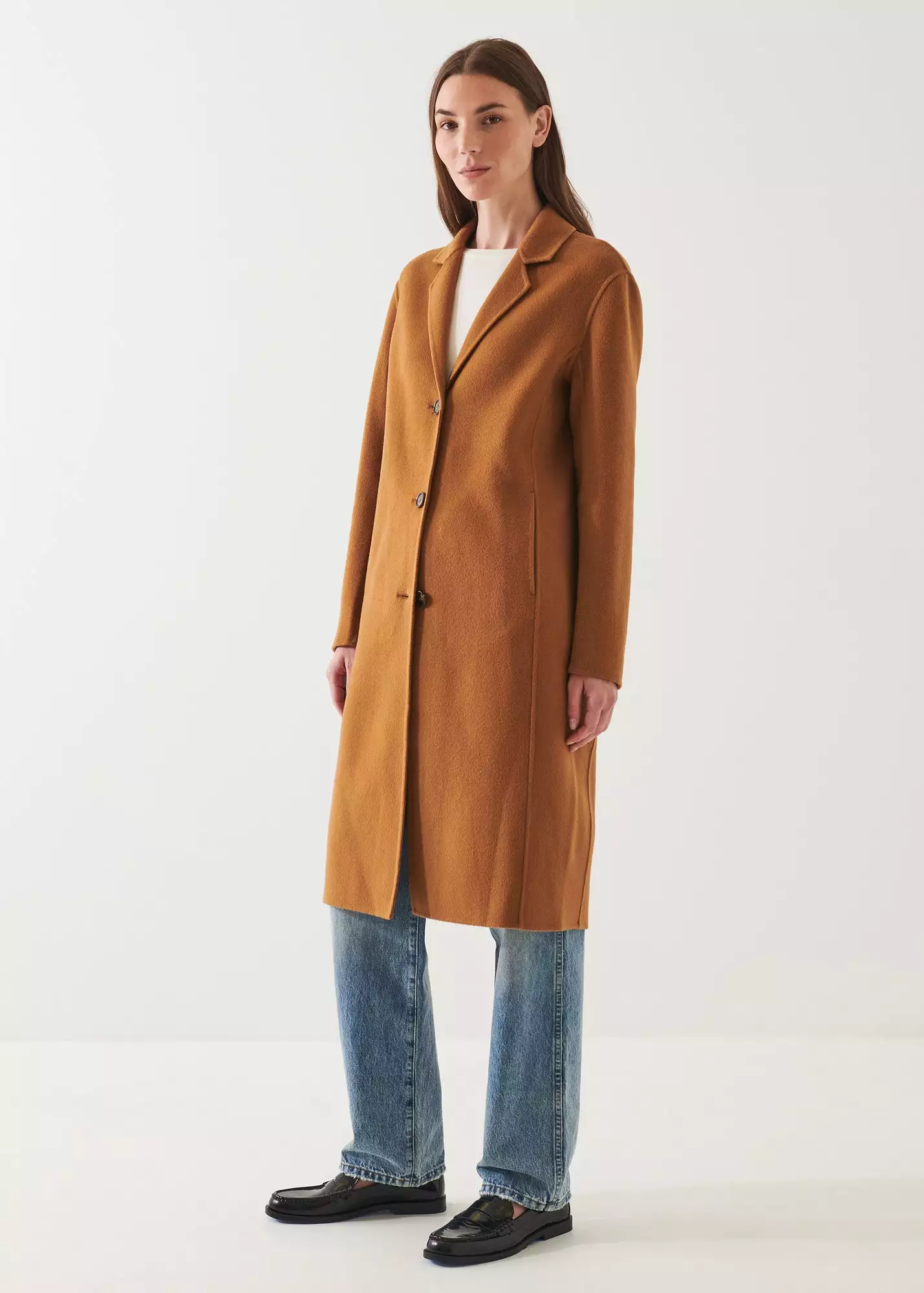 OVERSIZED SINGLE BREASTED WOOL COAT