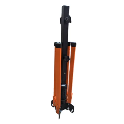 Ozmo Safety Compact Single Spring Sign Stand for Roll-Up Traffic Safety Sign — Orange Powder-Coat Finish