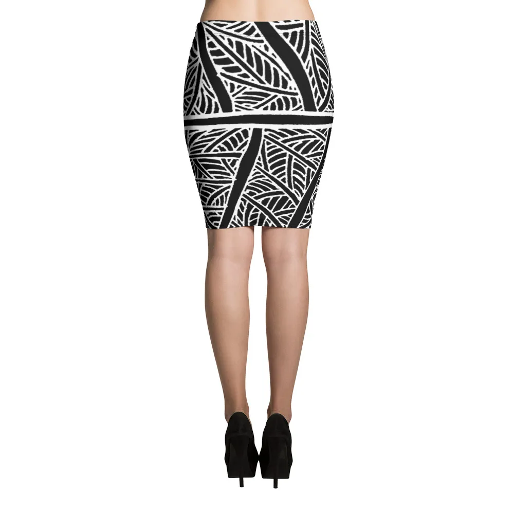 Pencil Skirt Austin Pecan Leaf