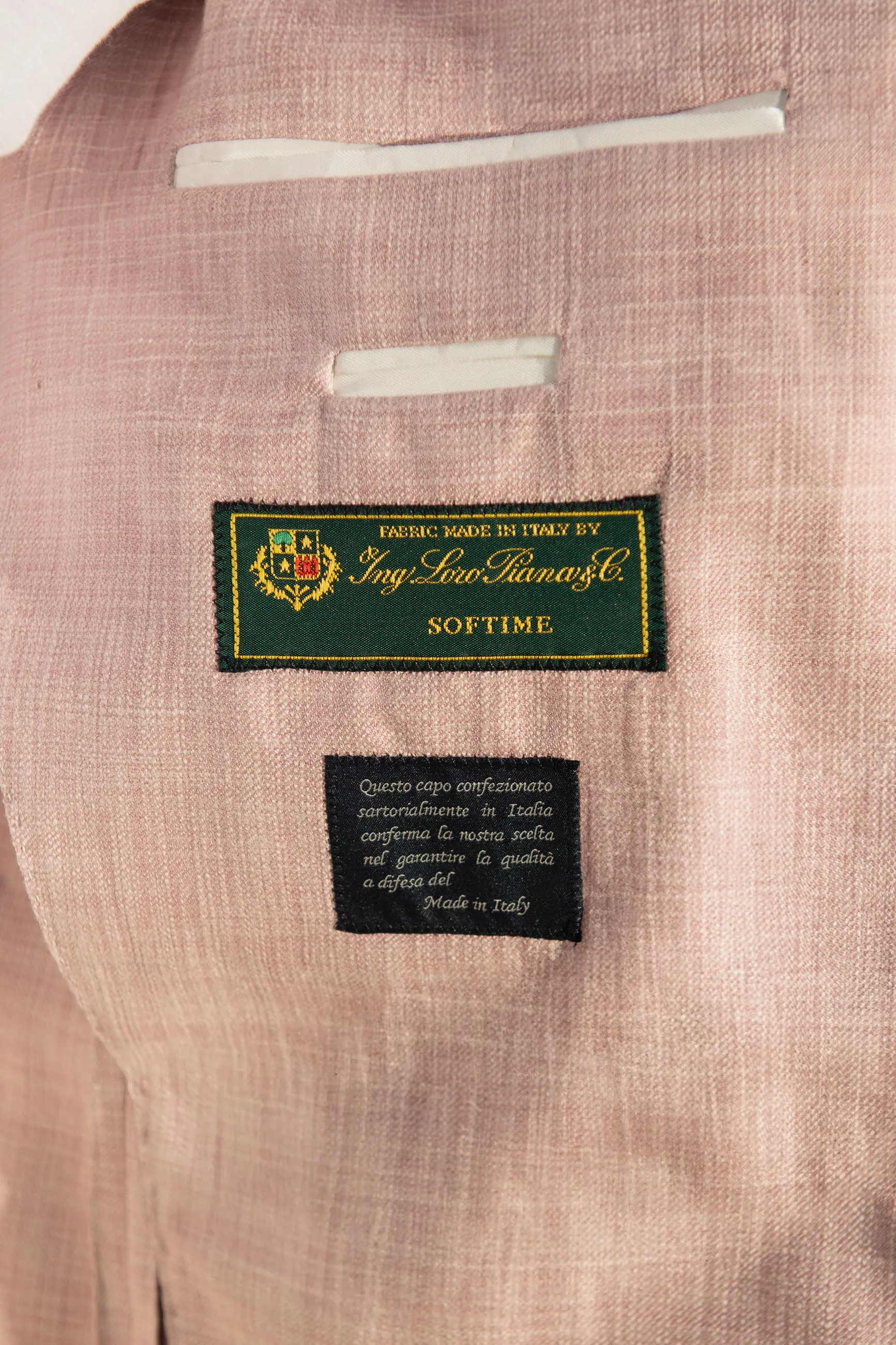 Pink jacket in Loro Piana fabric - Made in Italy