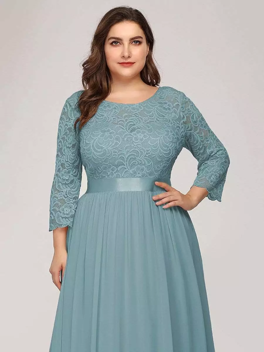 Plus Size Long Dress with Half Sleeve Size 24 Style 12074