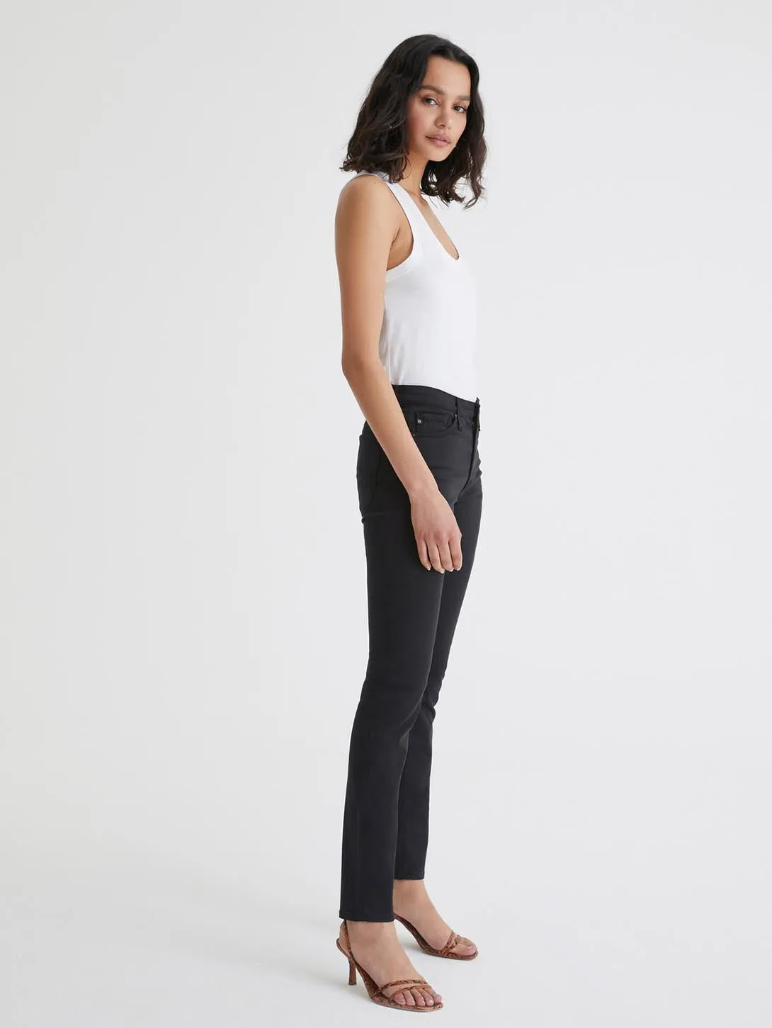 Prima Mid Rise Cigarette Jean - Black