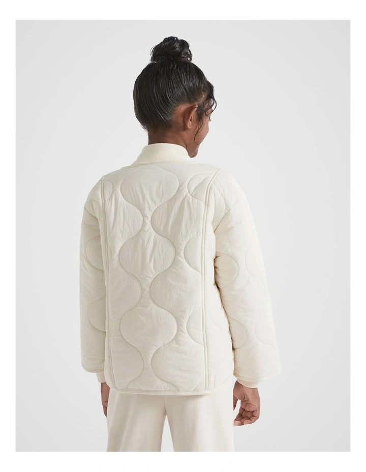 Quilted Jacket in Creme