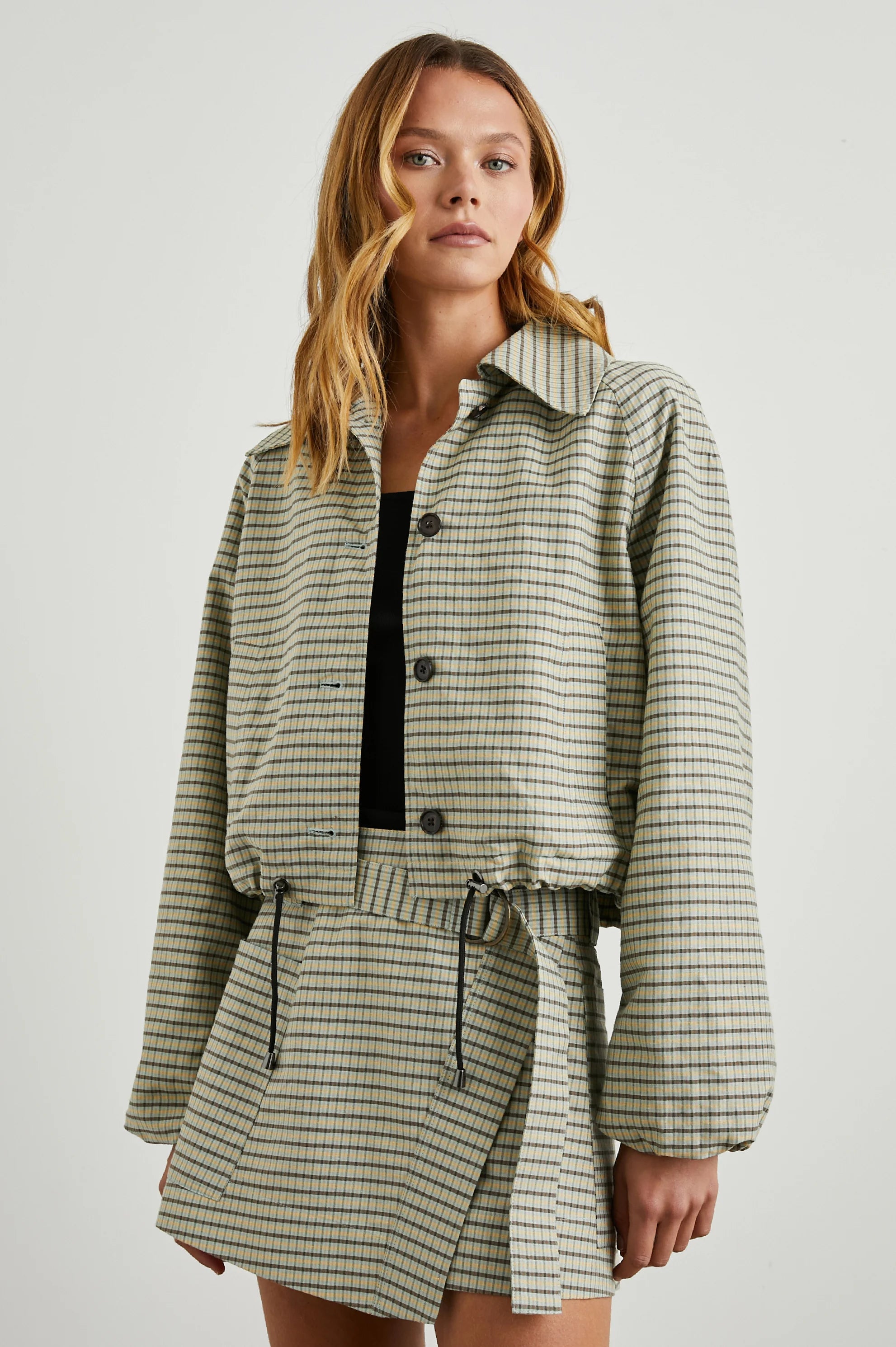 Rails North Jacket in Sage Mini Check