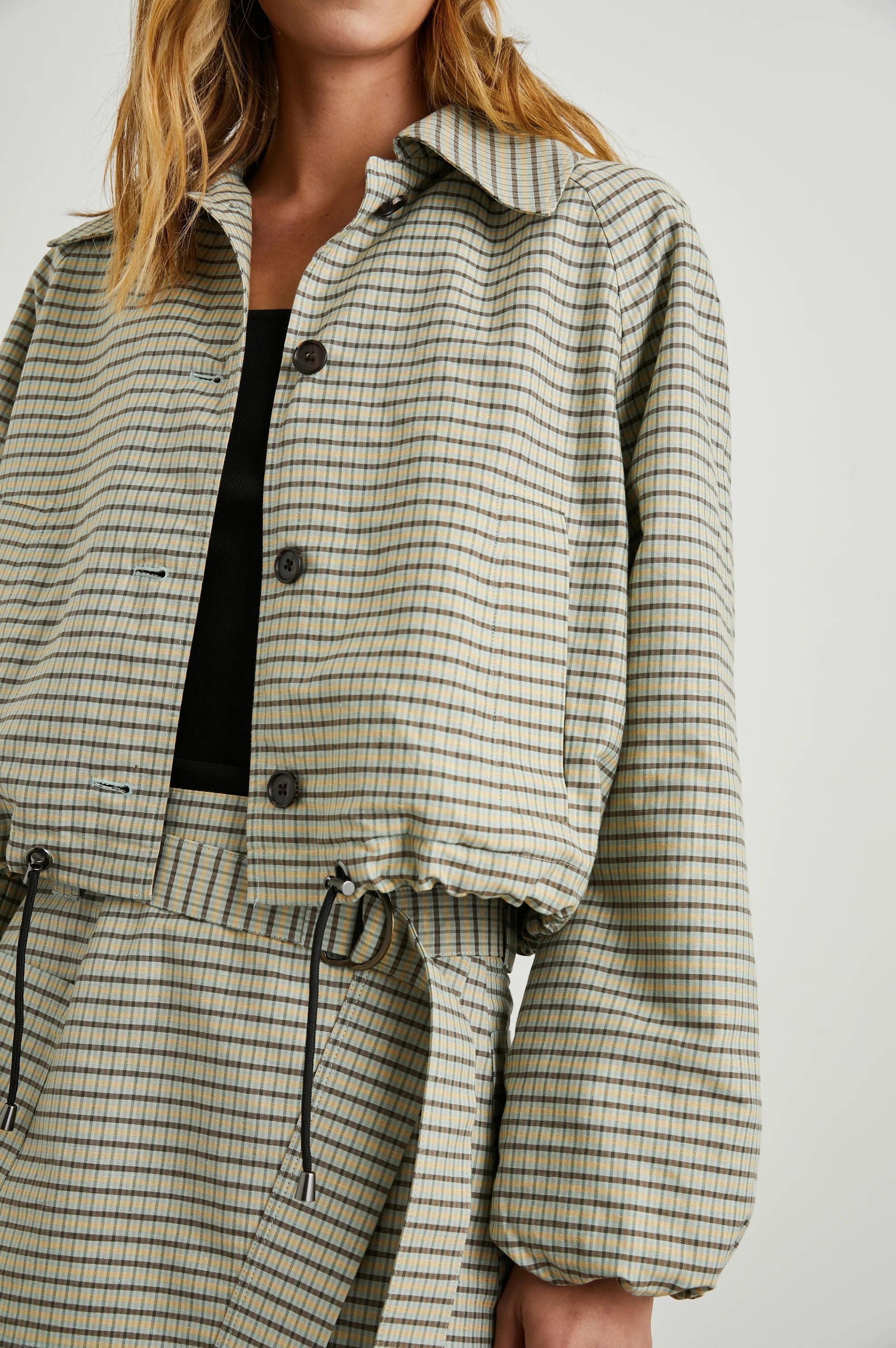 Rails North Jacket in Sage Mini Check