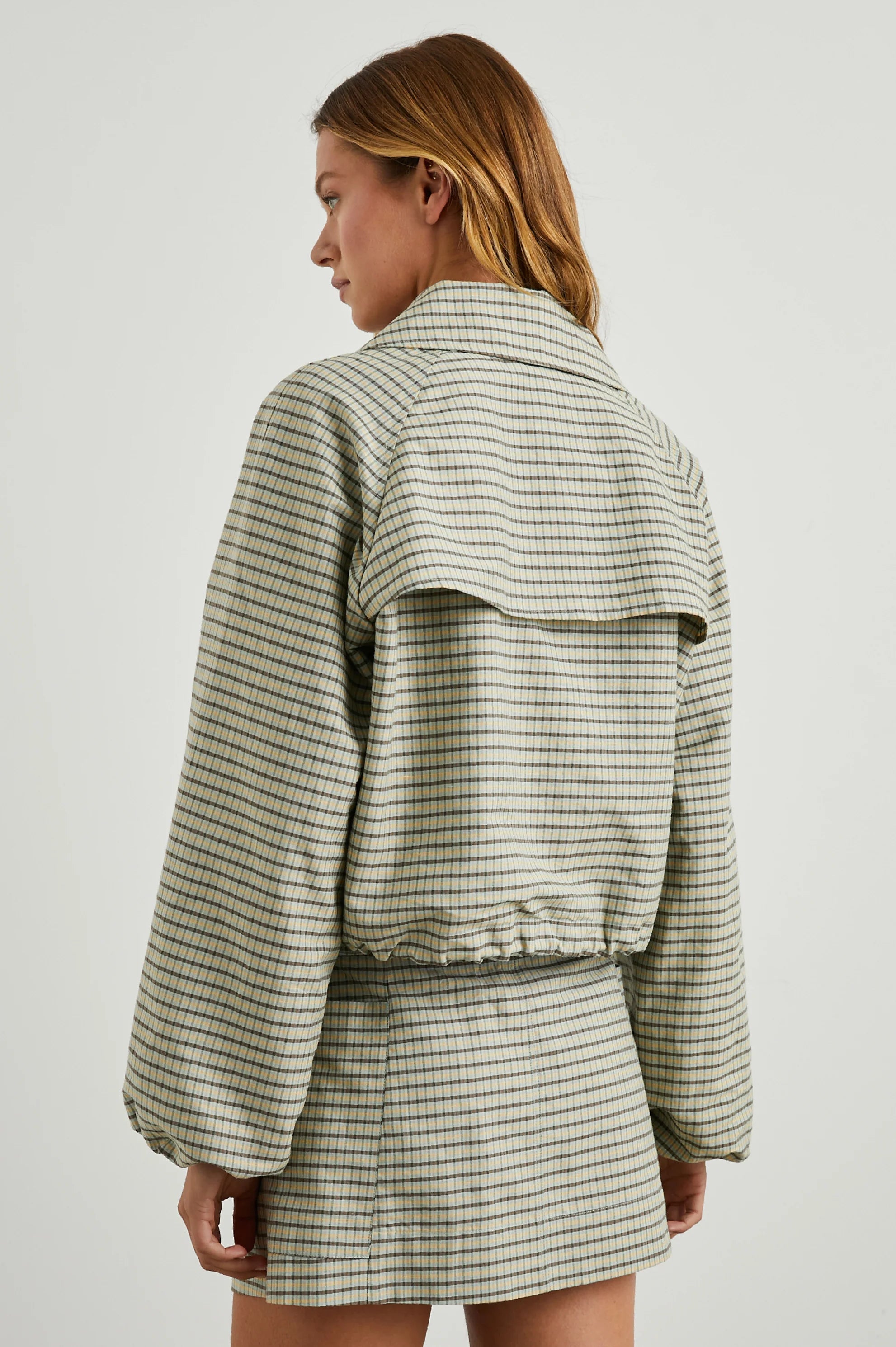 Rails North Jacket in Sage Mini Check