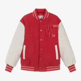 Red Wool Varsity Jacket