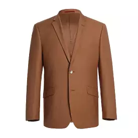 RENOIR 2-Piece Slim Fit Single Breasted Notch Lapel Brown Suit 201-106