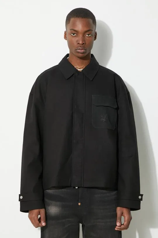 Represent cotton jacket Horizons black color MLM119.01