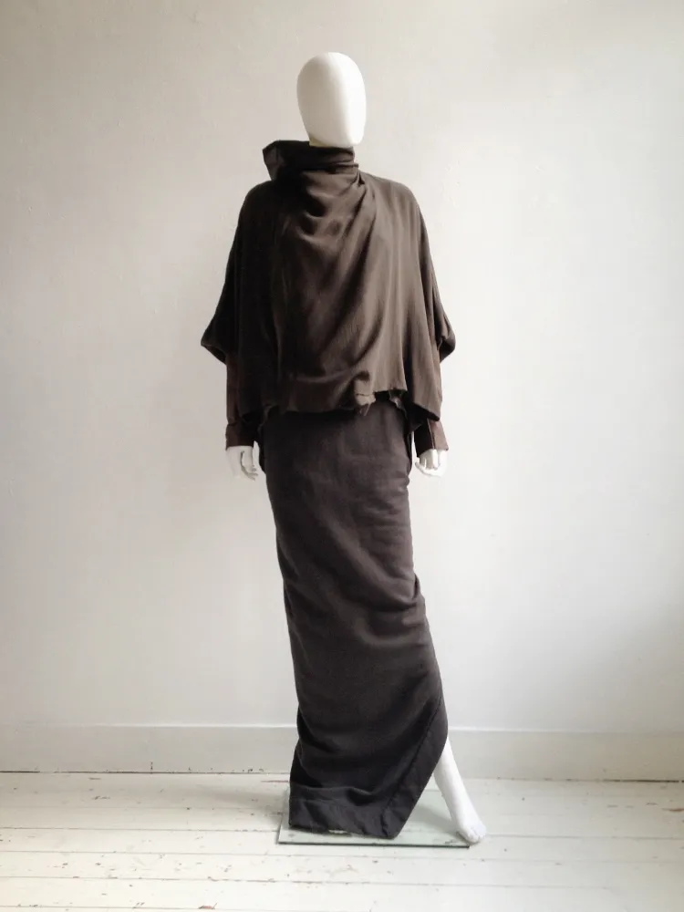 Rick Owens NASKA bubble coat with leather sleeves — spring 2012