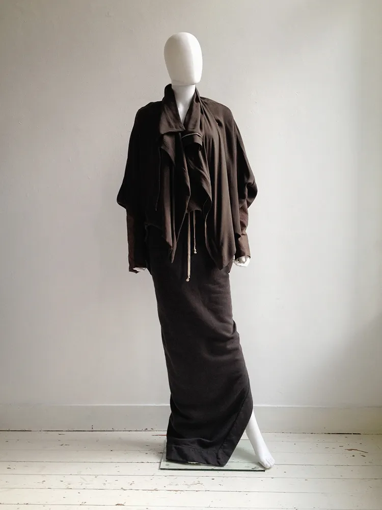 Rick Owens NASKA bubble coat with leather sleeves — spring 2012