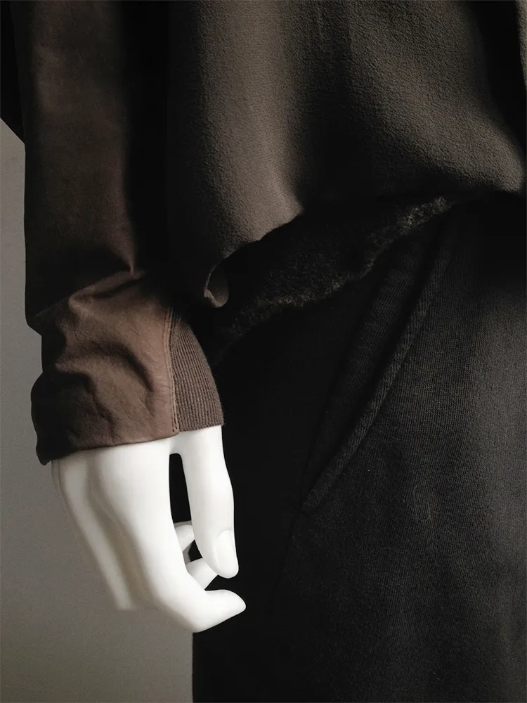 Rick Owens NASKA bubble coat with leather sleeves — spring 2012