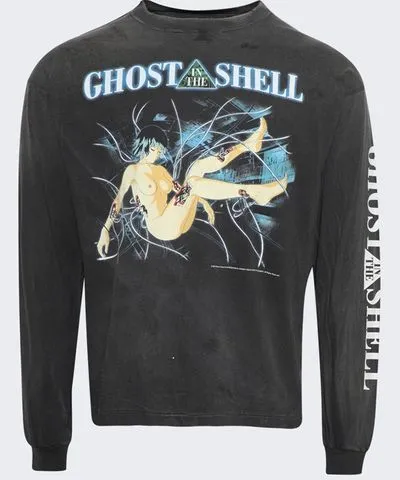 Saint Michael Ghost In The Shell Long Sleeve T-shirt Black