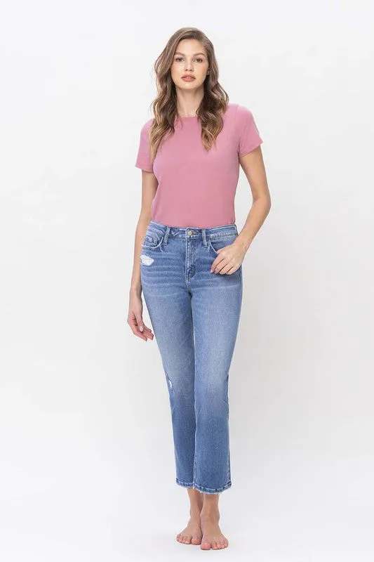 Serenity High Rise Slim Straight Jeans