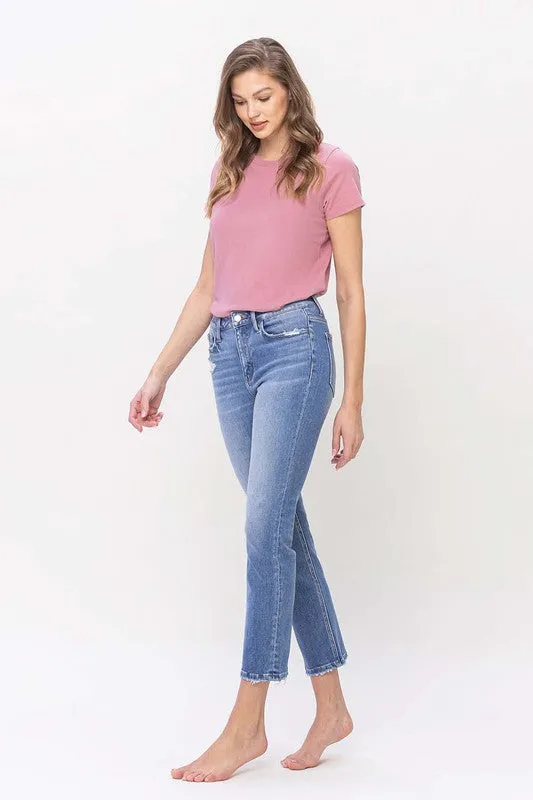 Serenity High Rise Slim Straight Jeans