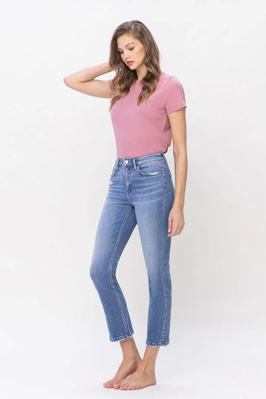 Serenity High Rise Slim Straight Jeans