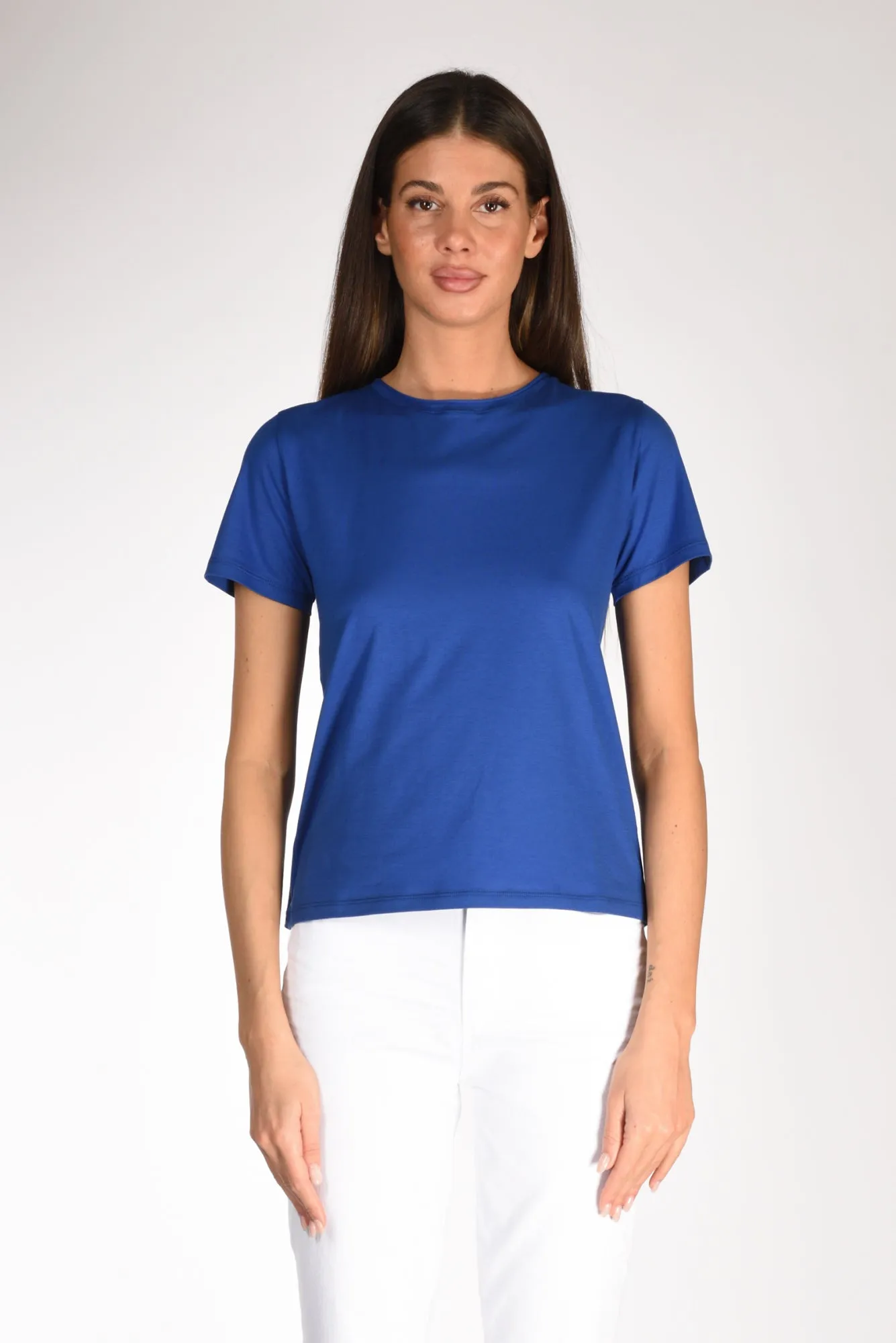 Shirt C Zero Tshirt Girocollo Bluette Donna