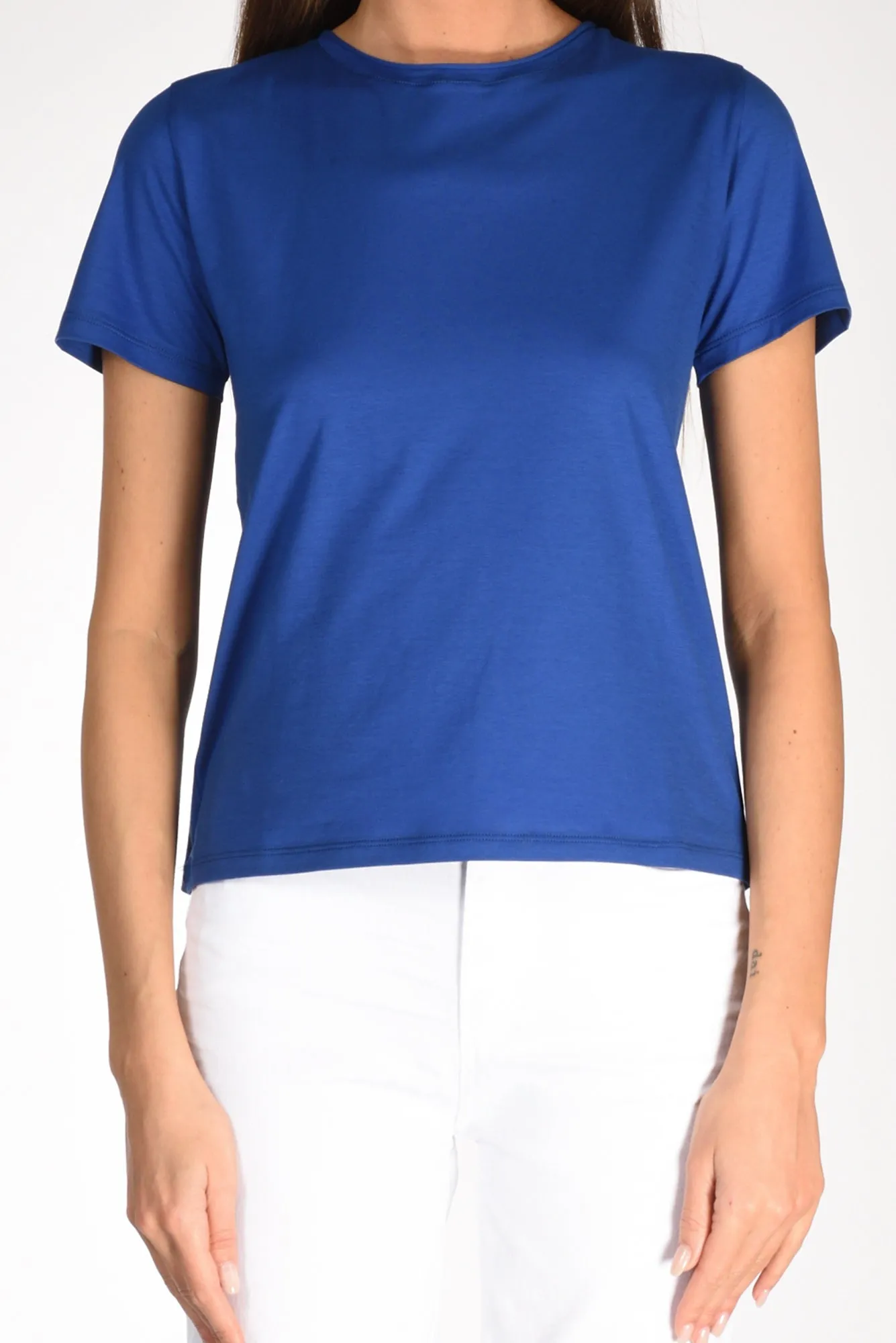 Shirt C Zero Tshirt Girocollo Bluette Donna