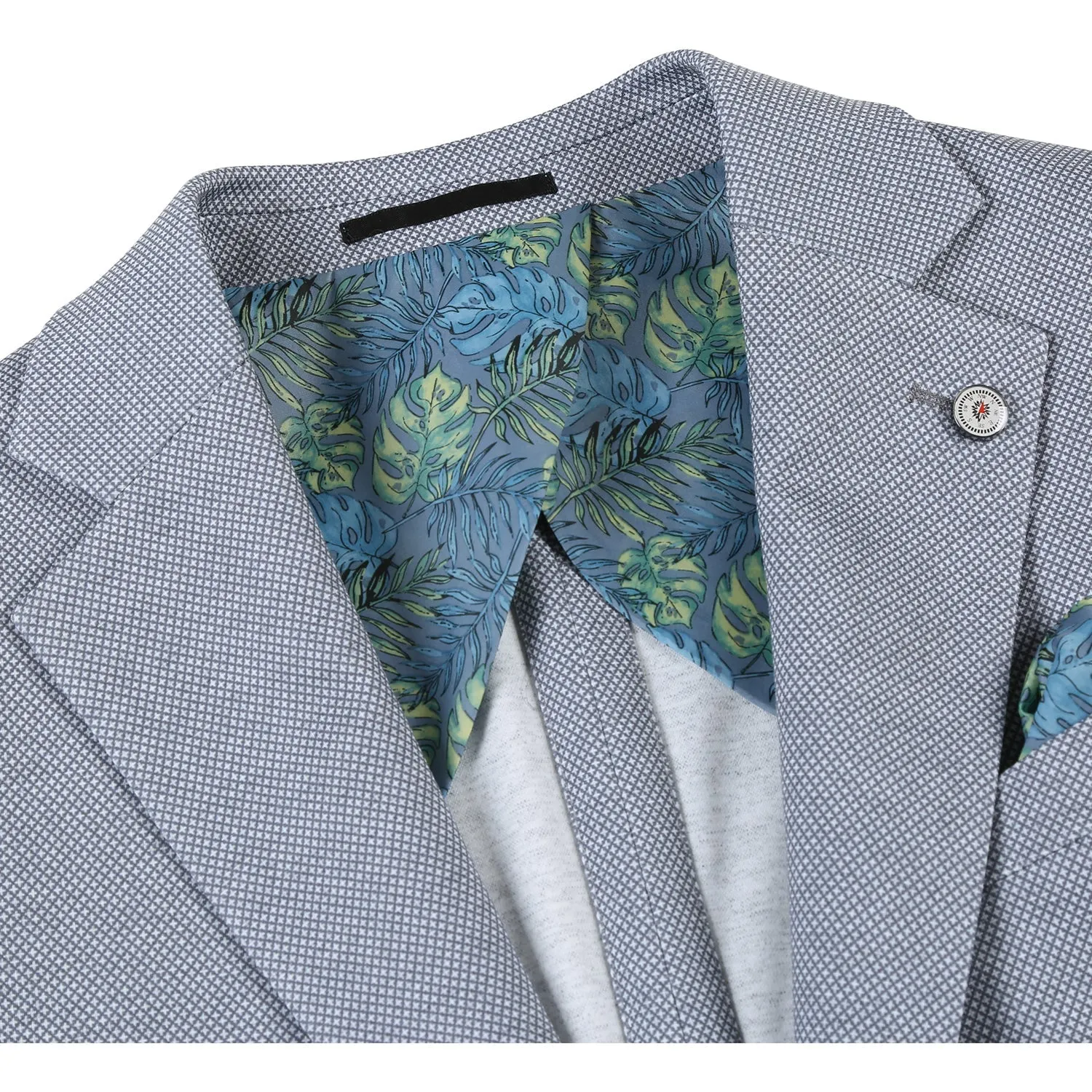 Single Breasted SLIM FIT Half Canvas Soft Jacket in Blue-Grey (Short, Regular, and Long Available) by Pelago