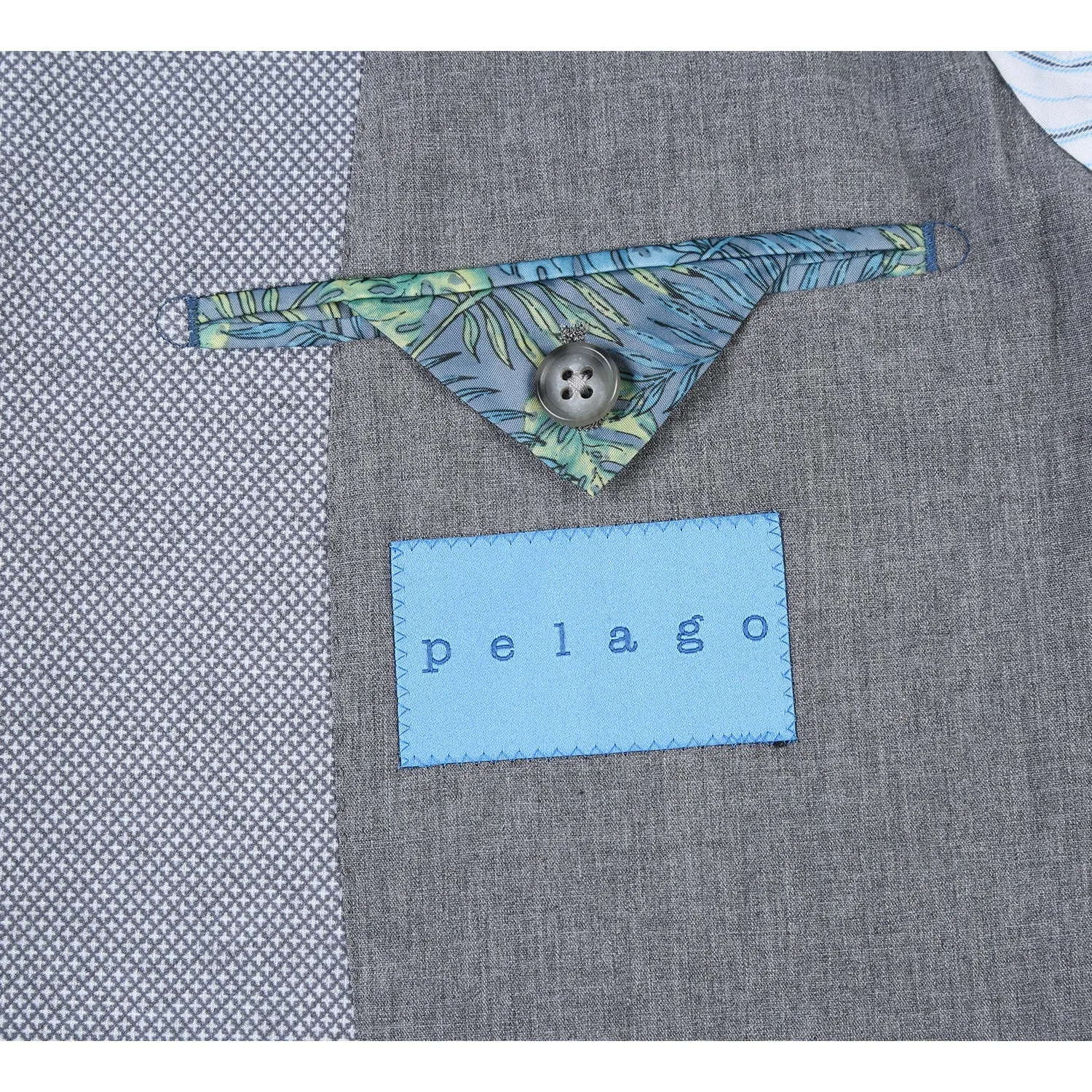 Single Breasted SLIM FIT Half Canvas Soft Jacket in Blue-Grey (Short, Regular, and Long Available) by Pelago