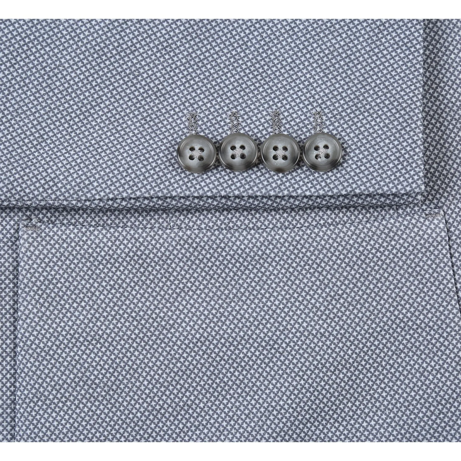 Single Breasted SLIM FIT Half Canvas Soft Jacket in Blue-Grey (Short, Regular, and Long Available) by Pelago