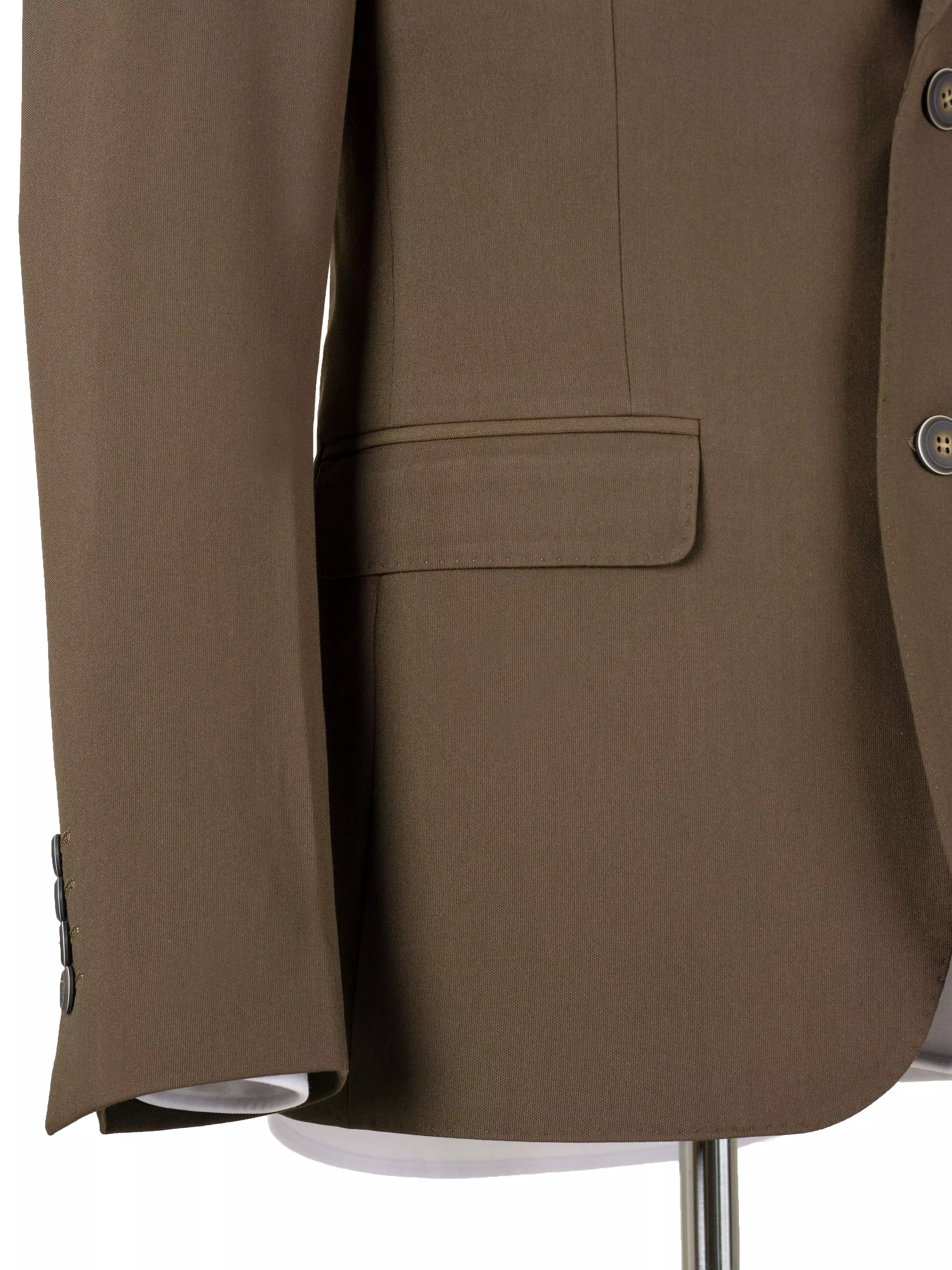 Single Breasted Suit Blazer - Coffee Plain (Notch Lapel)