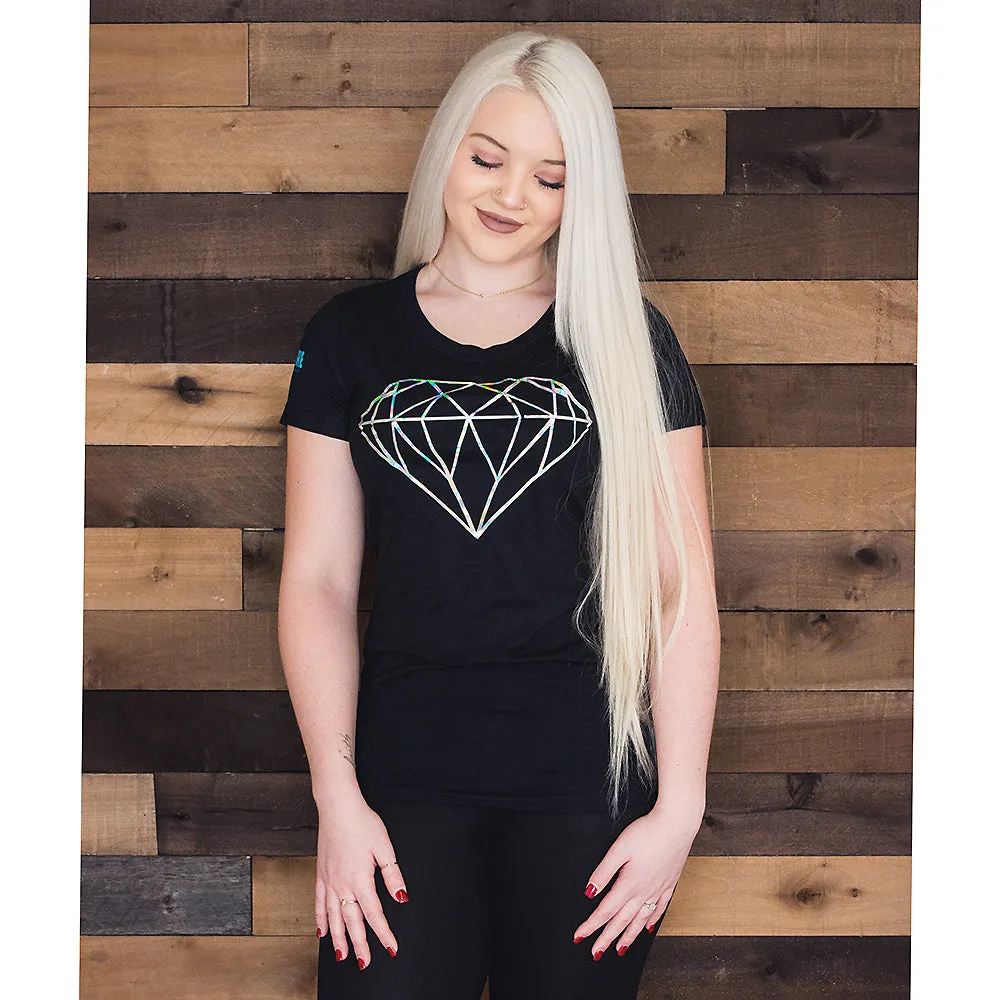 Starfire Body Jewelry Company Holographic Diamond Ladies Tee