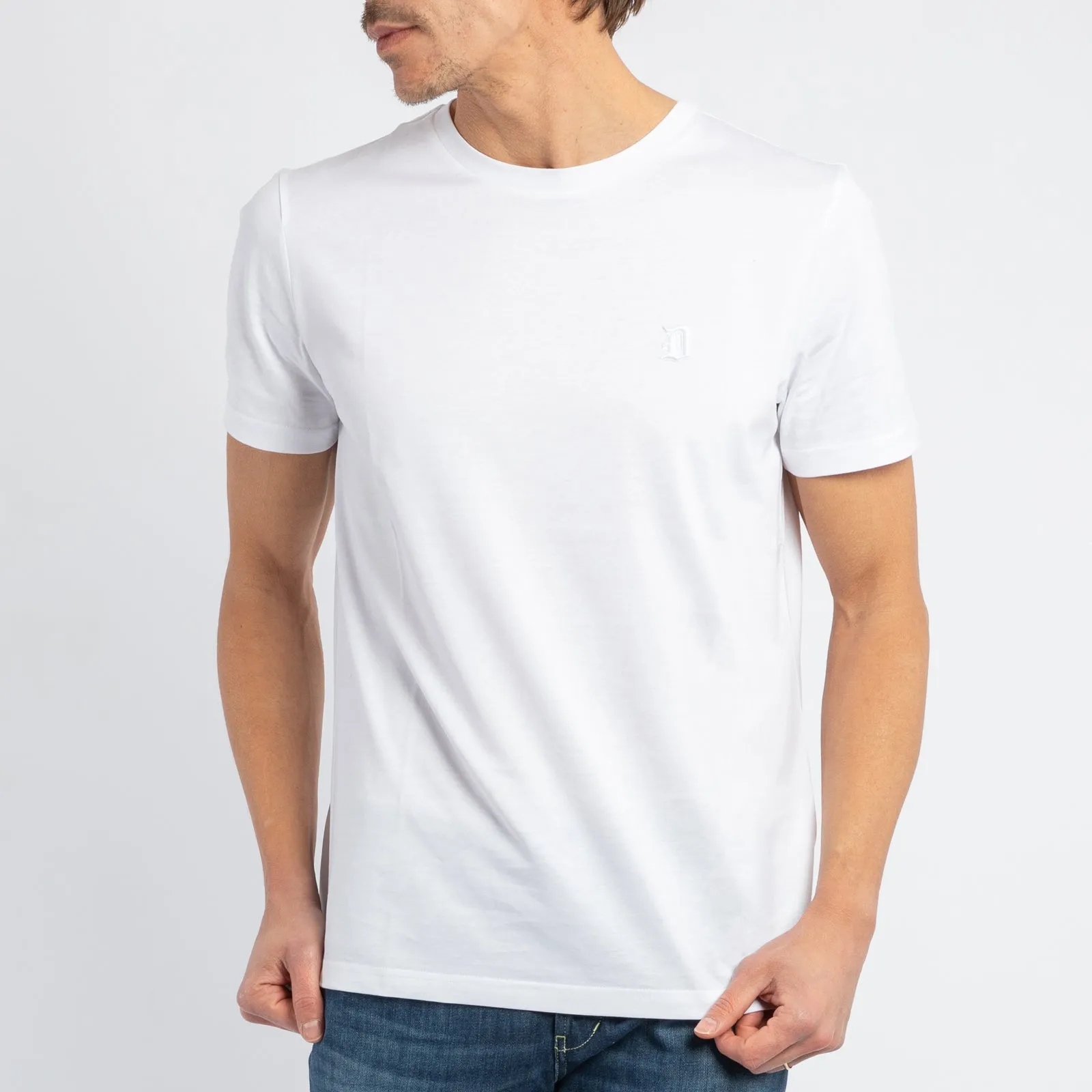 T-shirt regular in jersey con ricamo