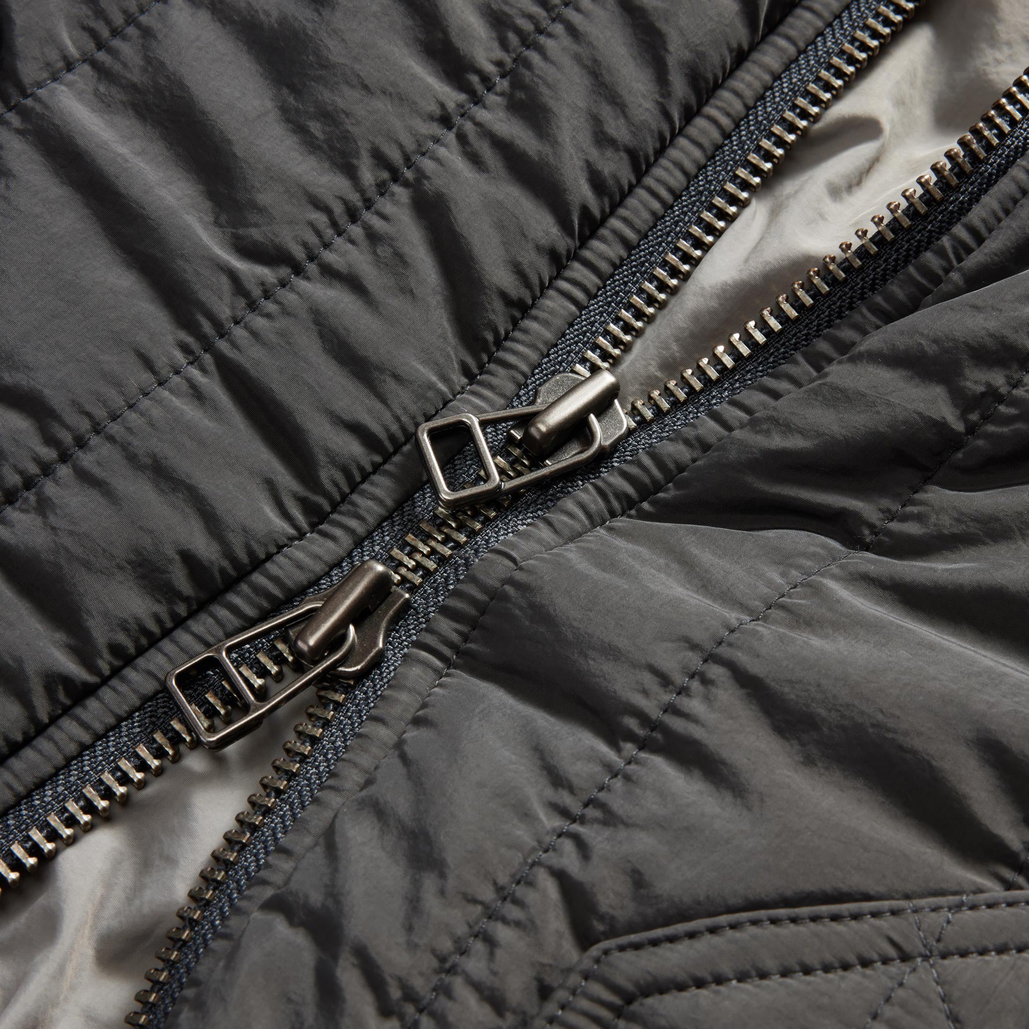 The Able Jacket in Faded Black Quilted Nylon