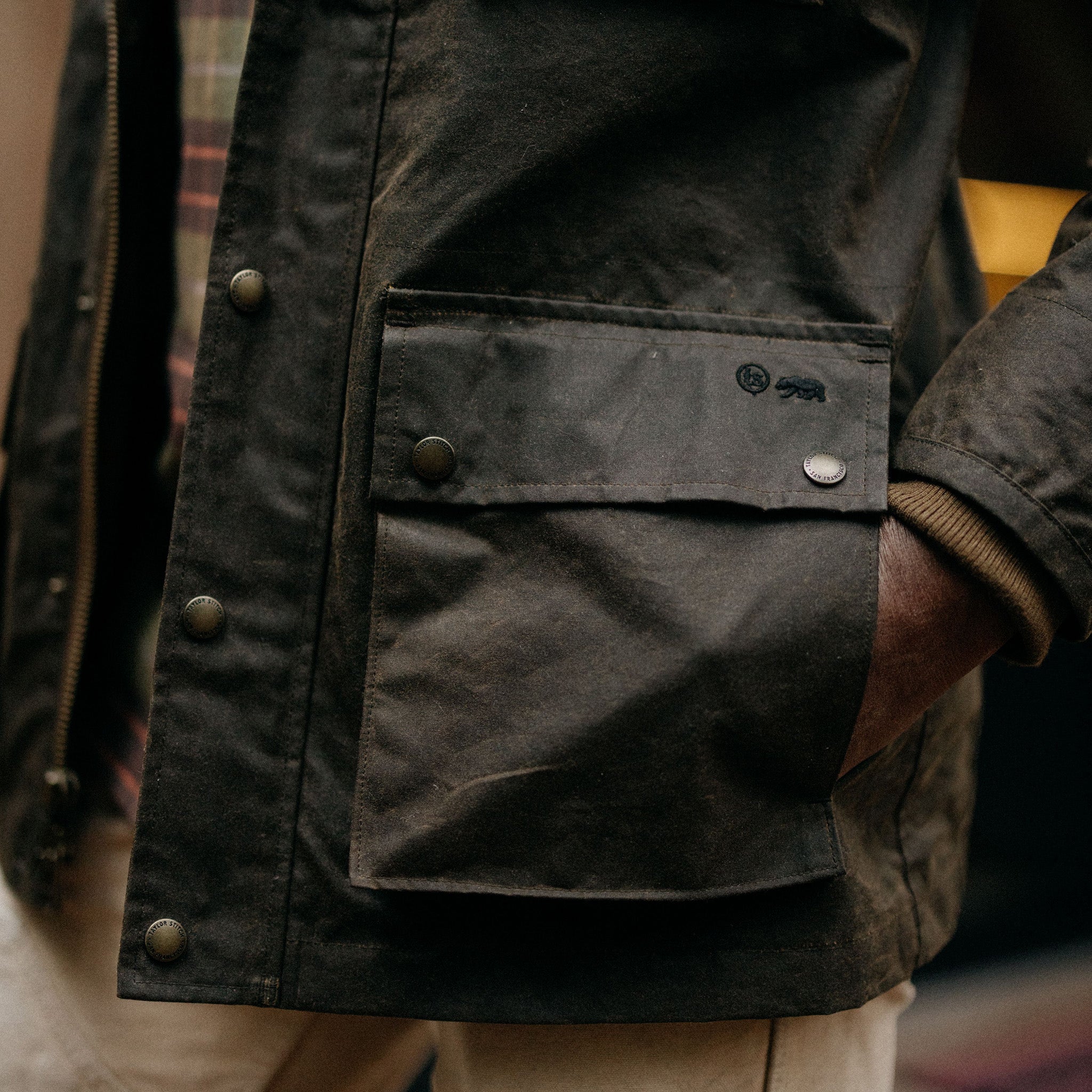 The Clutch Jacket in Soil Waxed Canvas