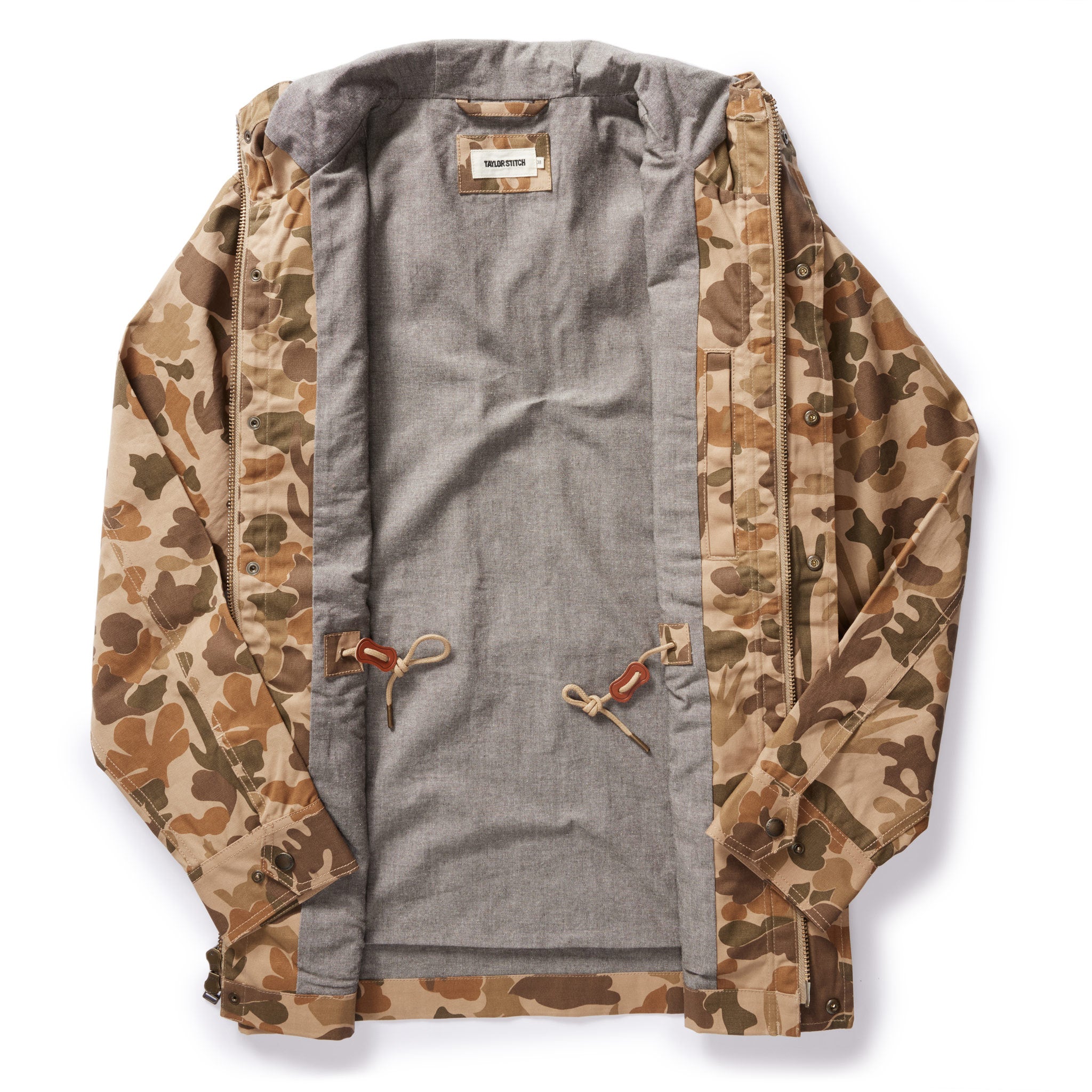 The Explorer Jacket in Vintage Arid Camo Dry Wax