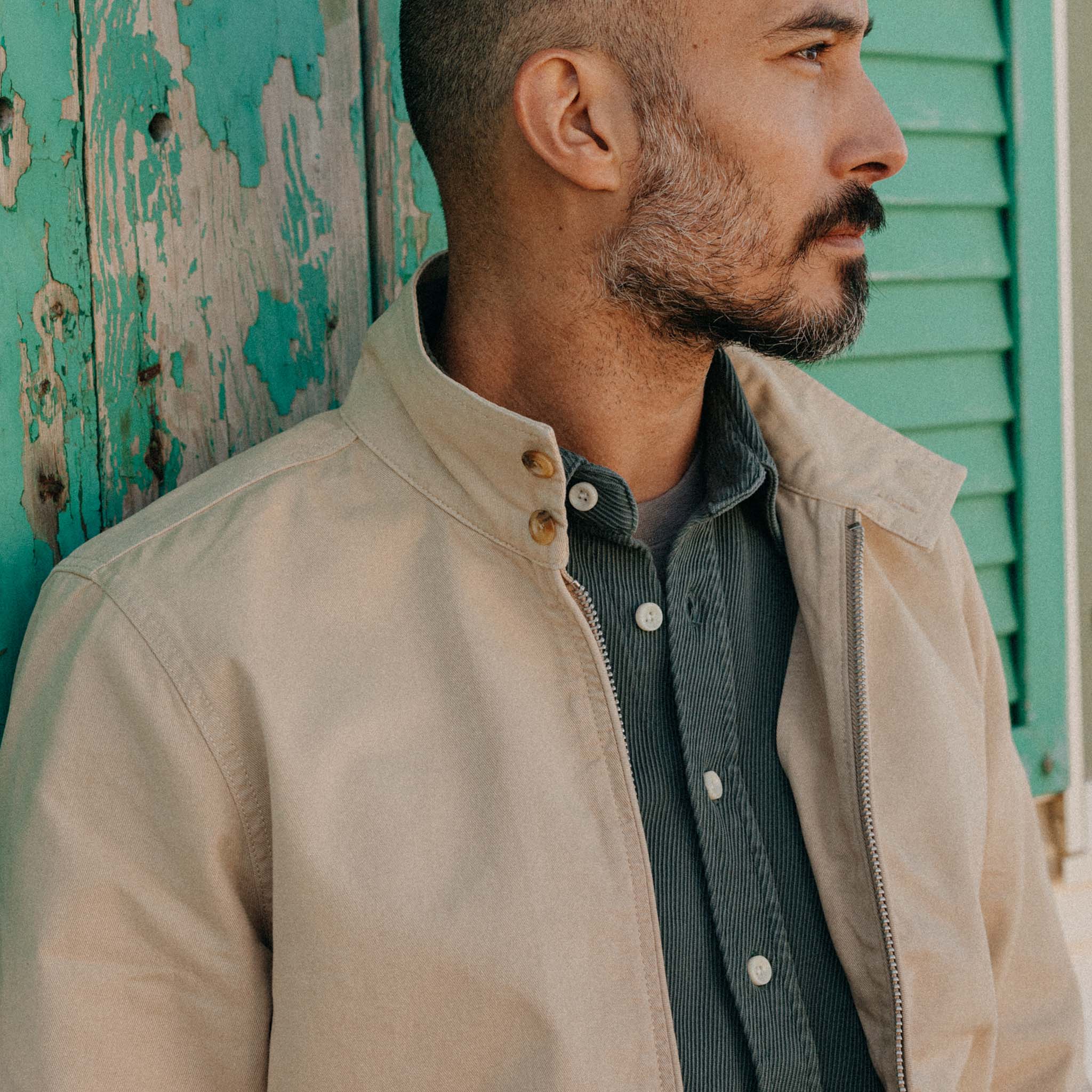 The Flint Jacket in Light Khaki Foundation Twill