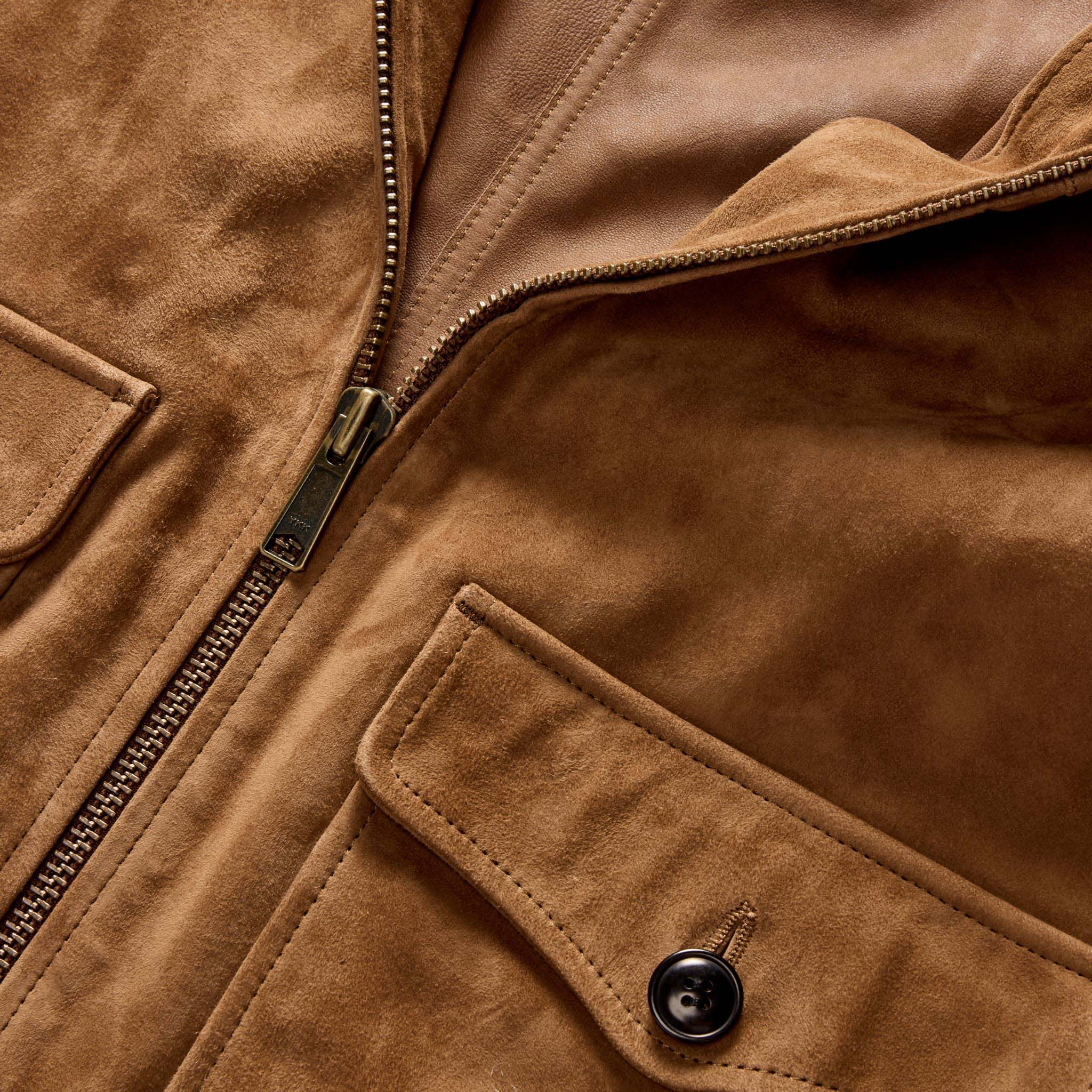 The James Jacket in Vintage Tan Suede