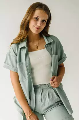 The Marlin Button-Up Jacket in Sage