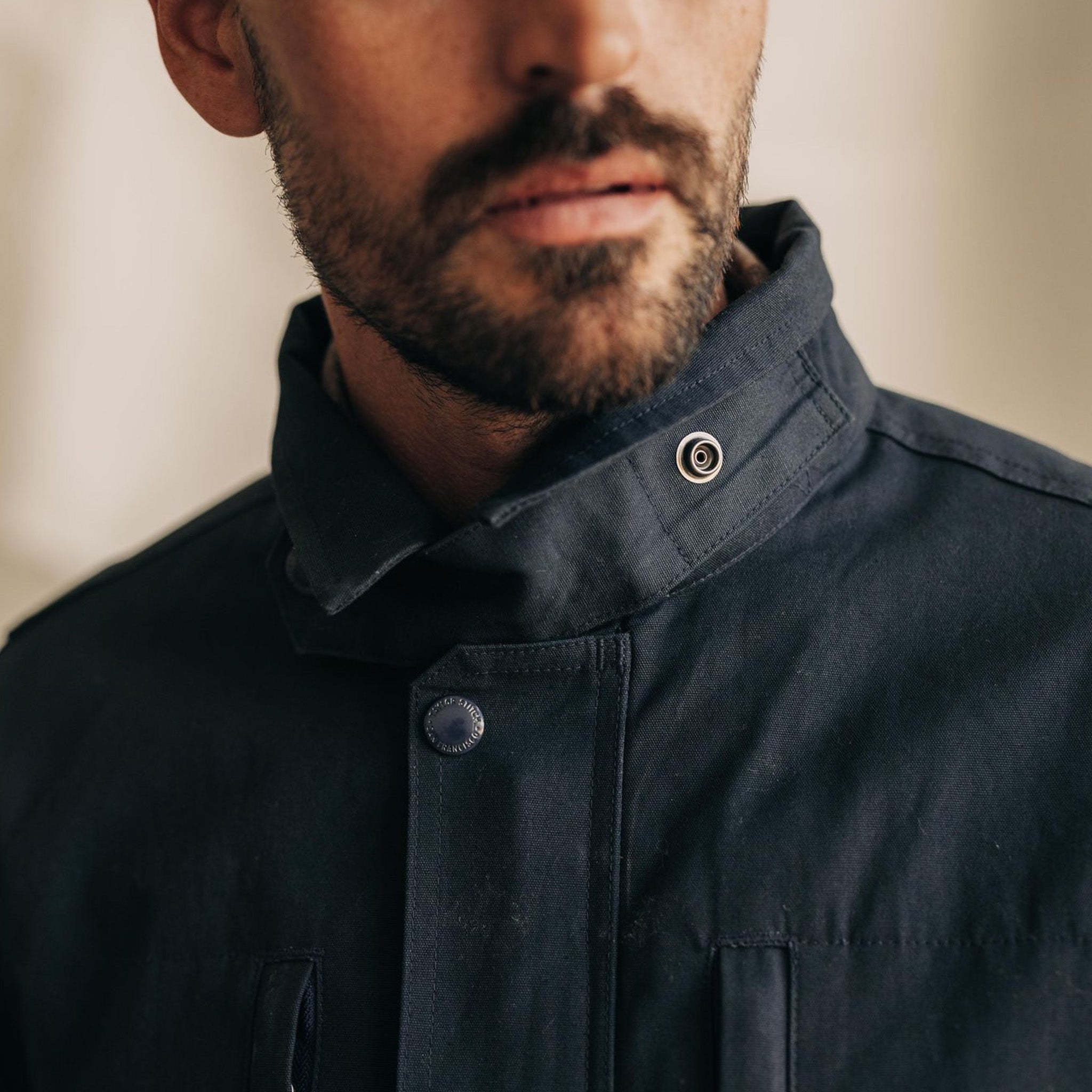 The Pathfinder Jacket in Dark Navy Dry Wax