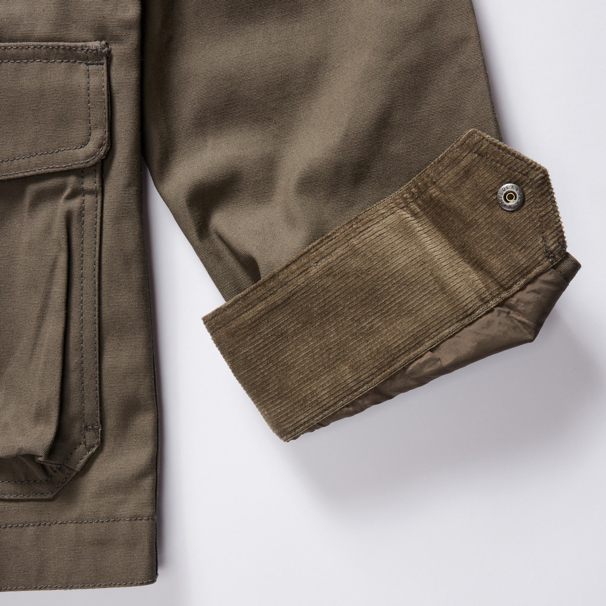 The Pathfinder Jacket in Fatigue Olive Dry Wax