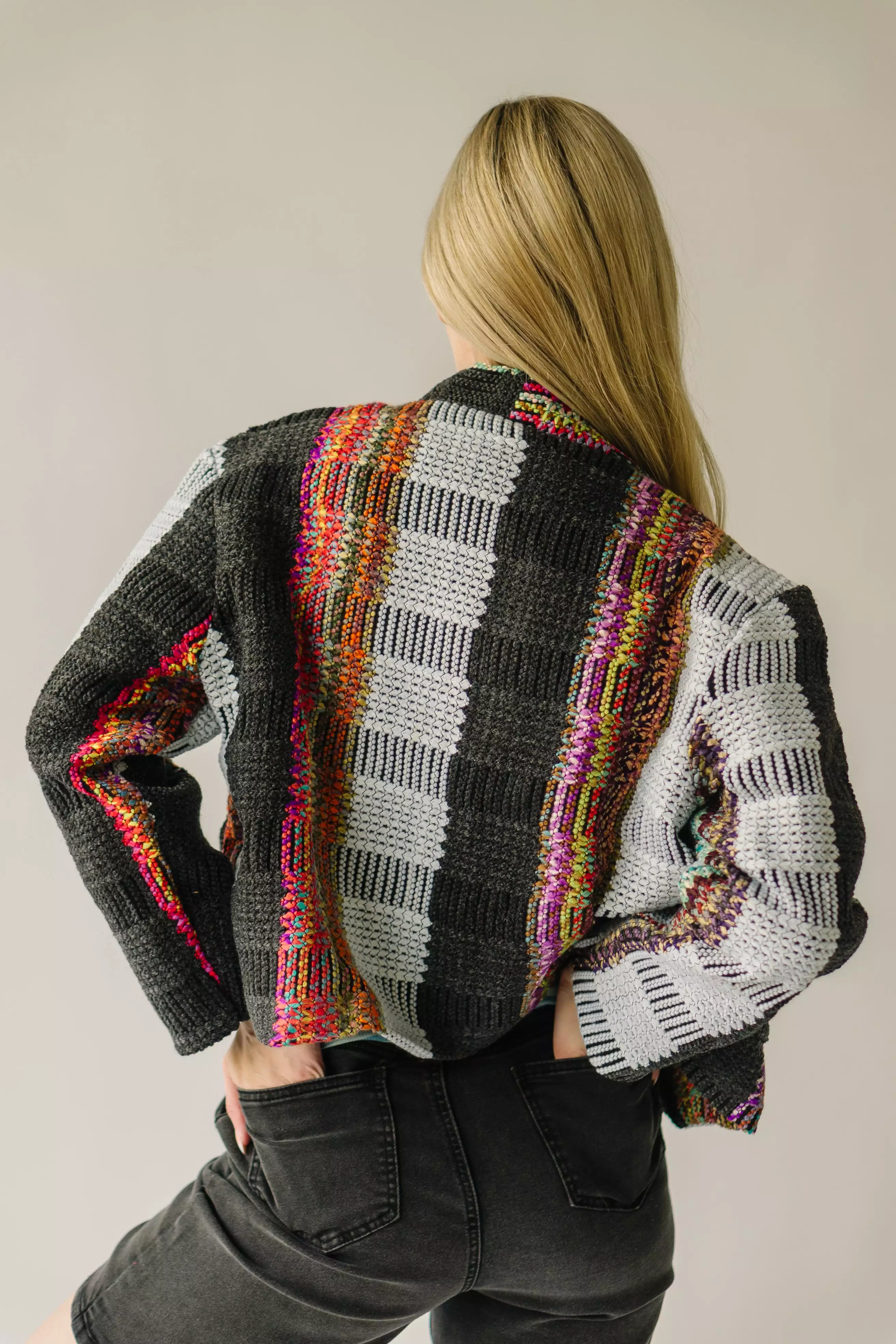 The Pelandra Tweed Jacket in Grey Multi