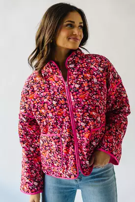 The Seymour Floral Jacket in Fuchsia