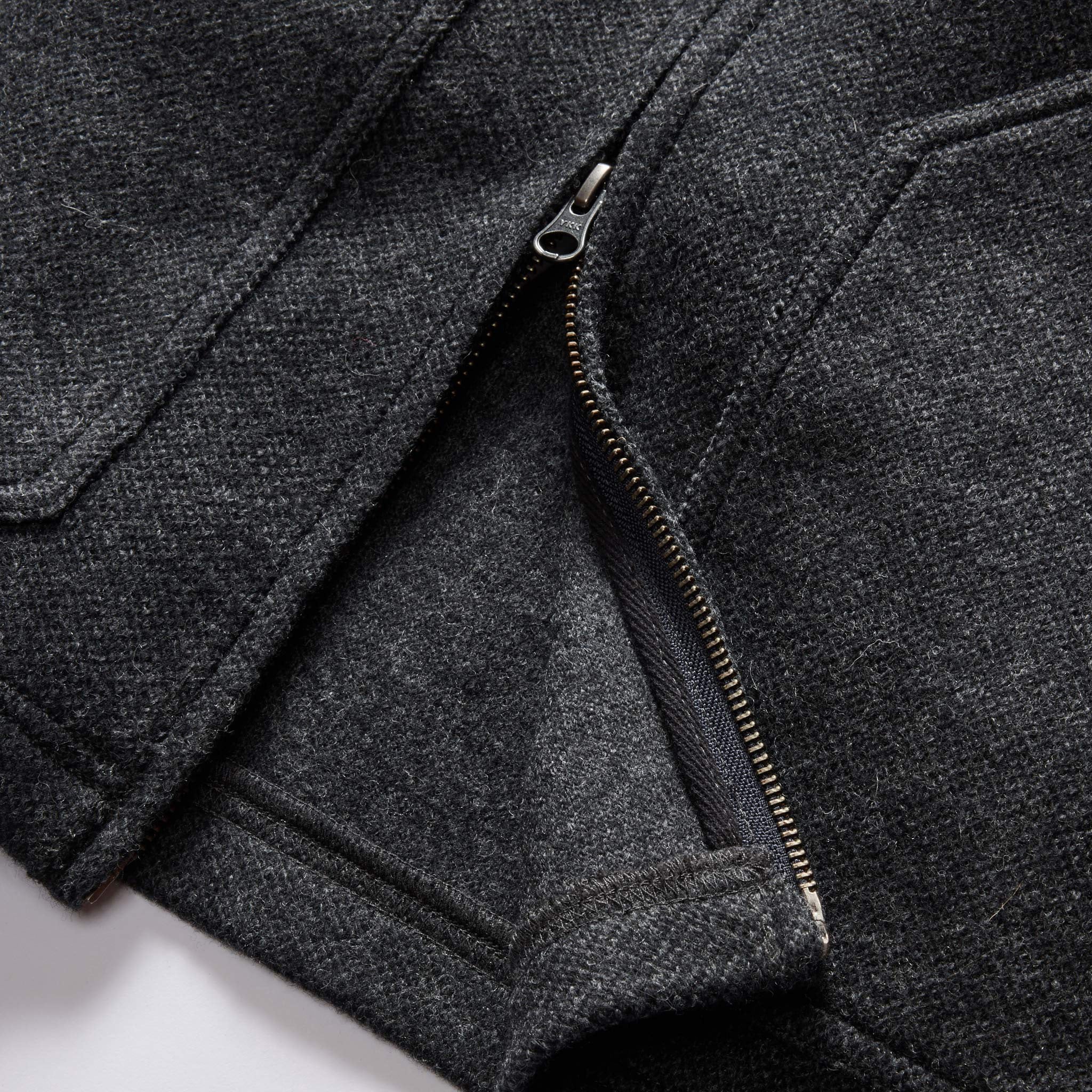 The Weekend Jacket in Charcoal Birdseye Wool