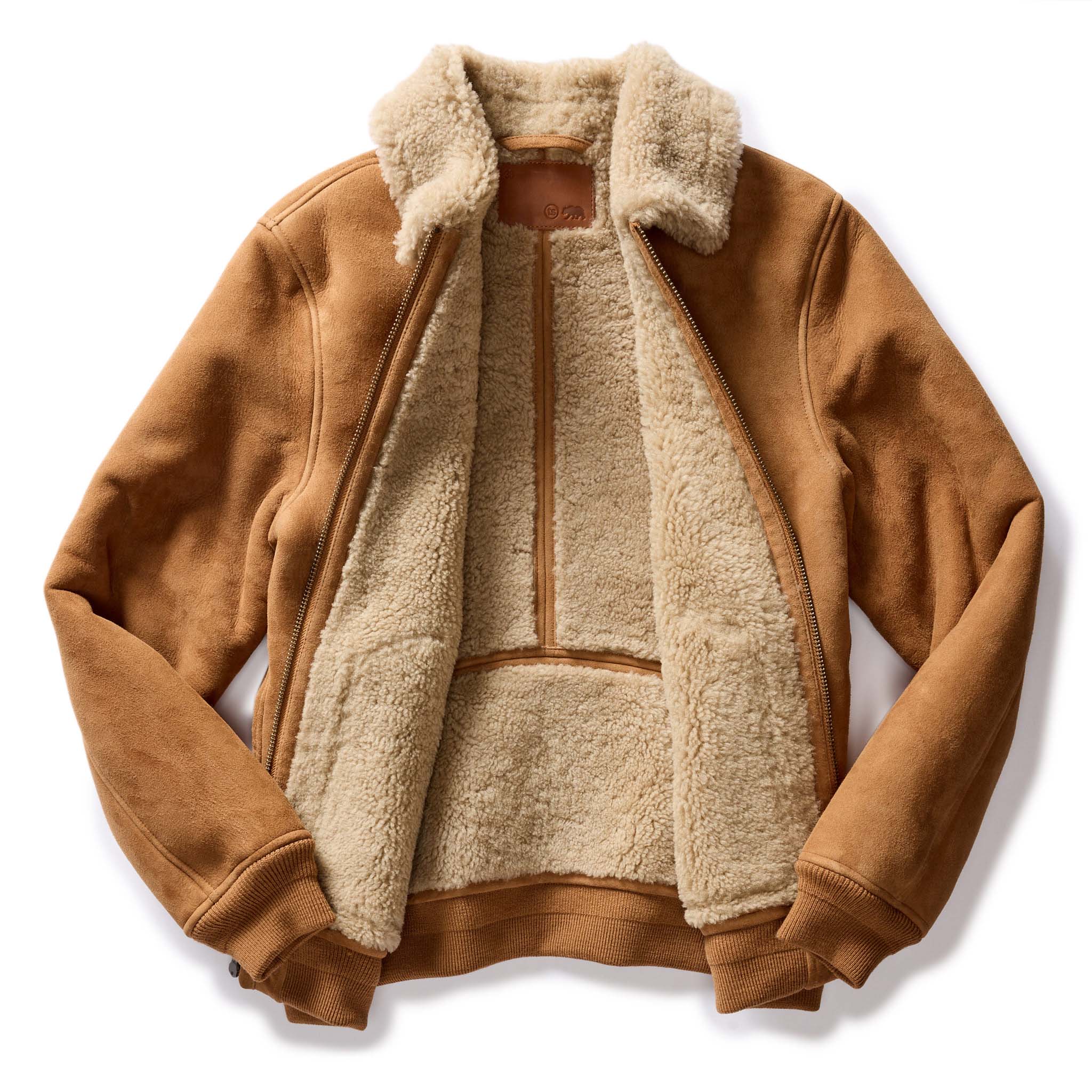 The Wright Jacket in Camel Shearling Leather