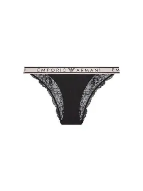 UNDERWEAR Women s Flower Embroidery Viscose Brazilian Briefs Black