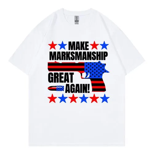 Unisex T-shirt Short Sleeve T-Shirts Streetwear Donald Trump Letter Usa